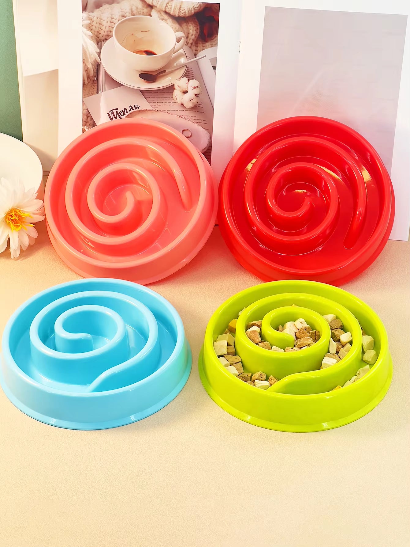 🐾 Fun Swirl Slow Feeder Bowl – Healthy Eating for Small & Medium Dogs - A Pet Lick Slow Food Bowl 🐶🍲