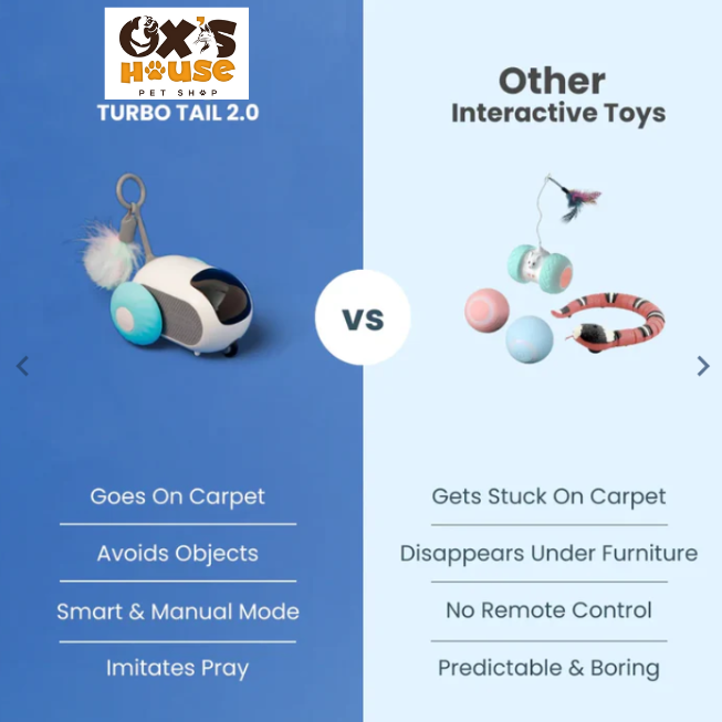 🐾 🚀 Turbo Tail 2.0 – Interactive Remote Control Cat Toy ✨