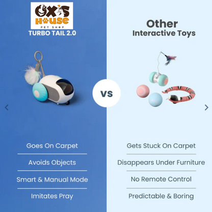 🐾 🚀 Turbo Tail 2.0 – Interactive Remote Control Cat Toy ✨