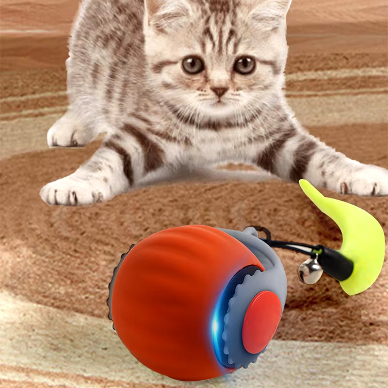 🐾 SPEEDY TAIL 2.0 – Smart Cat Toy, Interactive Electric Rolling Ball 🎉🐱