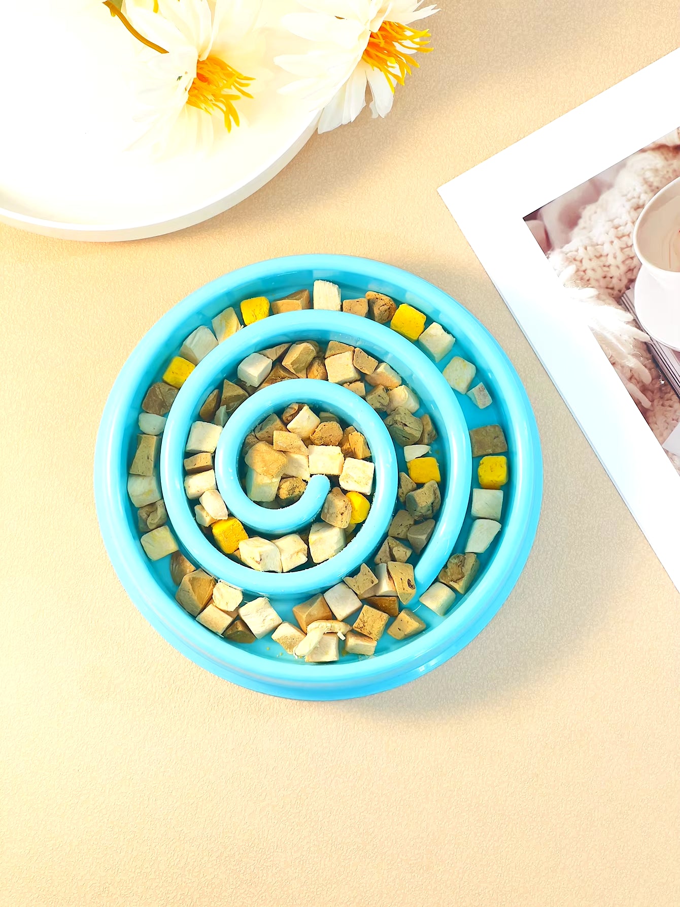 🐾 Fun Swirl Slow Feeder Bowl – Healthy Eating for Small & Medium Dogs - A Pet Lick Slow Food Bowl 🐶🍲