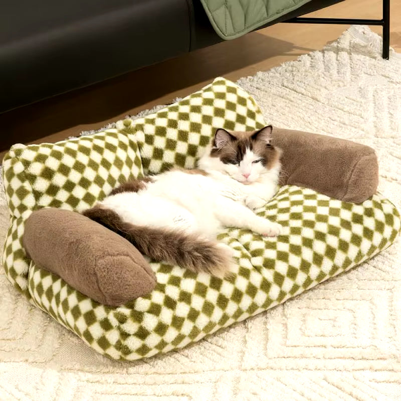 🐾 Luxury Dog & Cat Bed – Ultra-Soft, Cozy Sofa-Style Pet Nest for Winter Warmth 💤❄️