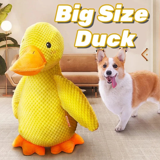 Dog Toy Stomping Duck Bite Resistant Grinding Teeth Cleaning Large Dog Interactive Entertainment Puppy Boredom Pet Plush Toy