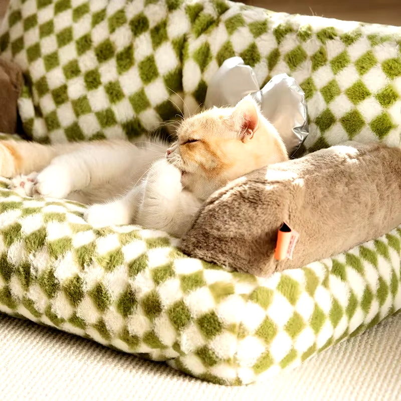 🐾 Luxury Dog & Cat Bed – Ultra-Soft, Cozy Sofa-Style Pet Nest for Winter Warmth 💤❄️