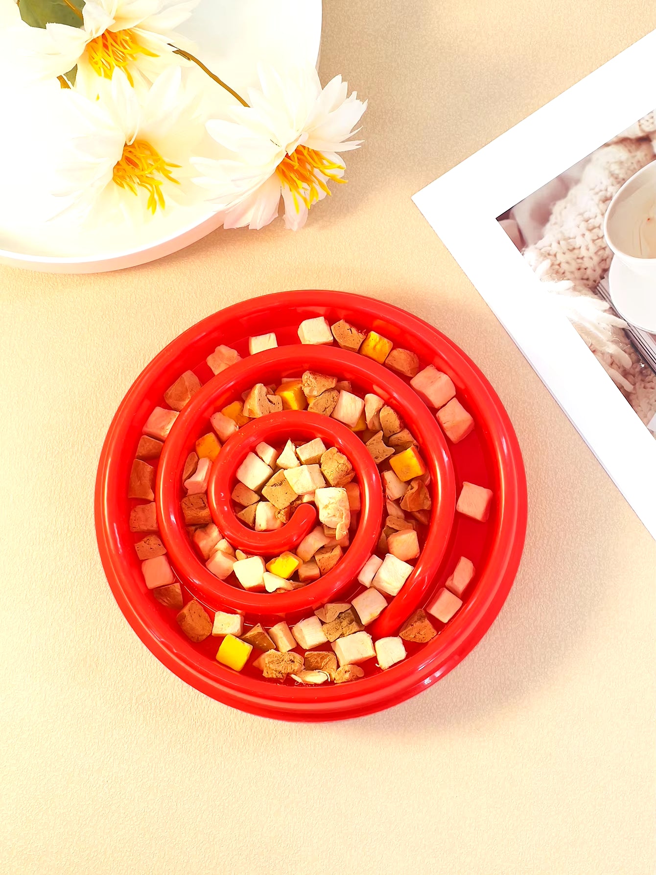 🐾 Fun Swirl Slow Feeder Bowl – Healthy Eating for Small & Medium Dogs - A Pet Lick Slow Food Bowl 🐶🍲