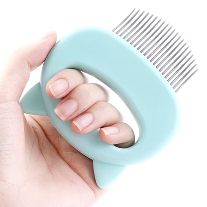 Cat Comb Massage Brush Kitten Shaped Hair Removal Comb for Cats Dog Hair Comb Large Dog Fleas Cleaning Beauty Pet Grooming Tool