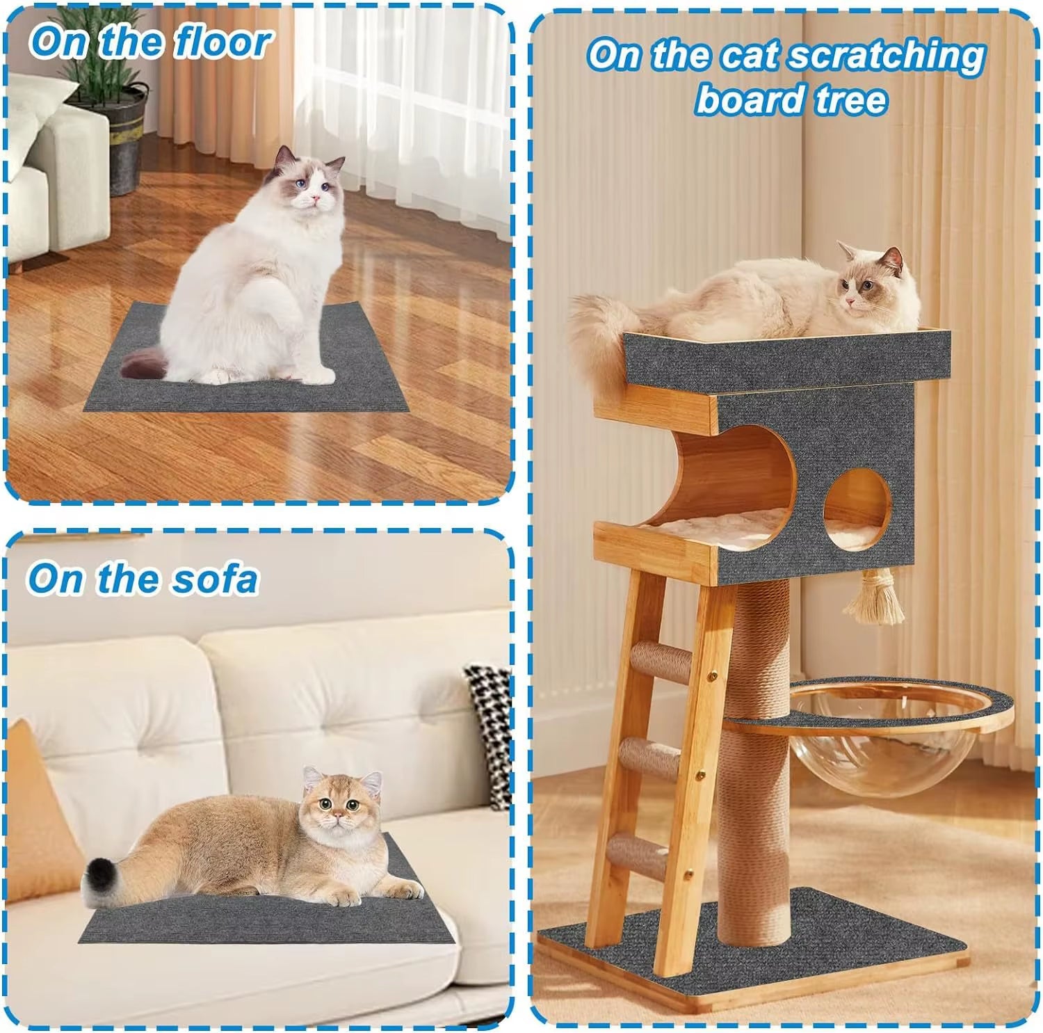 MULTIFUNCTIONAL CAT SCRATCHING CARPET