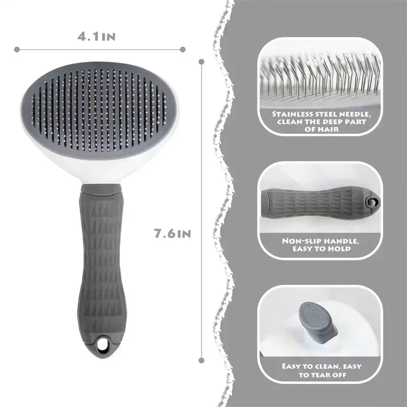 Cats and Dog Hair Removal Brushes Dogs Anti-Slip Pet Grooming Brushes Comb for Dog Puppy Hair Care Supplies Brush for Cats Home